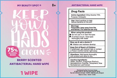 keep you hands clean antibacterial hand wipe berry scented 2 pcs 75 vv.jpg label image - keep you hands clean antibacterial hand wipe berry scented 2 pcs 75 vv